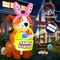 GOOSH 5.2 FT Easter Inflatables Cute Dog with Easter Eggs with Built-in LEDs